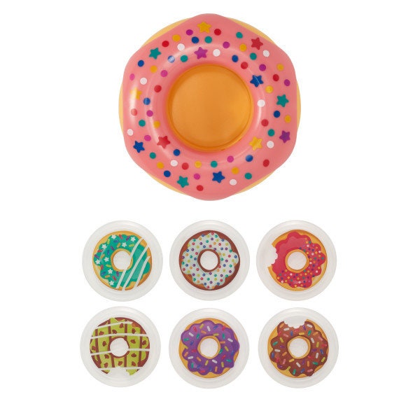 Confetti Donut Cake Topper - Fun Birthday Party Sprinkle Doughnut Cake Decoration - Birthday Celebration Decoset Craft Supply