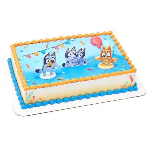 Bluey Cake Topper - Bingo Bluey Dance Party Muffin and Socks Birthday Party Cake Decoration - Kids Birthday Decoset Craft Supply