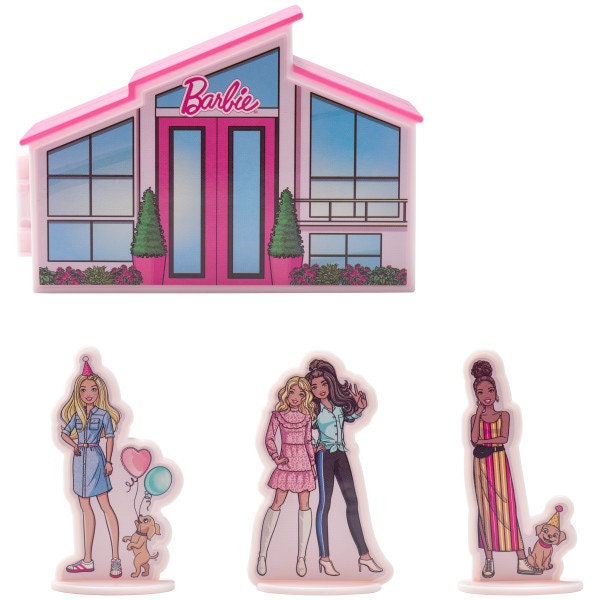 Barbie Cake Topper - Barbie Dreamhouse Adventures Birthday Party Cake Decoration - Kids Birthday Decoset Craft Supply