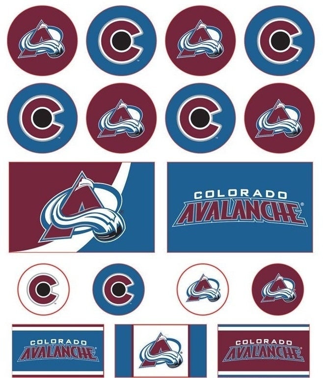 Officially Licensed COLORADO AVALANCHE Sticker Sheet Decal - Vinyl Die-Cut Decal Stickers Set Hockey Craft Supply
