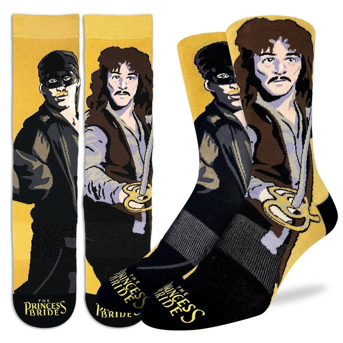 THE PRINCESS BRIDE Westley & Inigo Montoya Crew Socks - Officially Licensed Novelty Socks - Men's Adult 8-12 Unisex - Craft Costume Supply