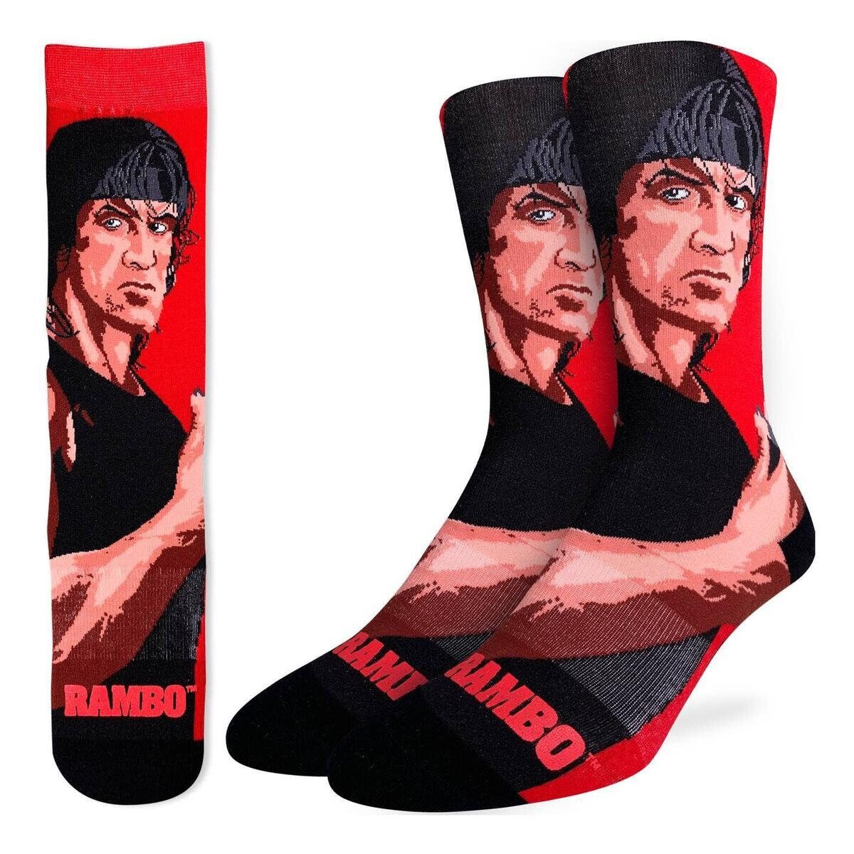 RAMBO Movie Socks - Sylvester Stallone Action Movie Series Officially Licensed Novelty Socks - Men's Adult 8-12 Unisex - Costume Supply
