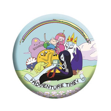 ADVENTURE TIME Group Photo Adventuring Pinback Button Badge - Cartoon Network Animation Anime Series - Round 1.25" Button Craft Supply