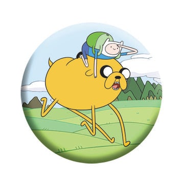 ADVENTURE TIME Finn & Jake Adventuring Pinback Button Badge - Cartoon Network Animation Anime Series - Round 1.25" Button Craft Supply