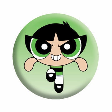 POWERPUFF GIRLS Buttercup Pinback Button Badge - Cartoon Network Animation Anime Series - Round 1.25" Button Craft Supply
