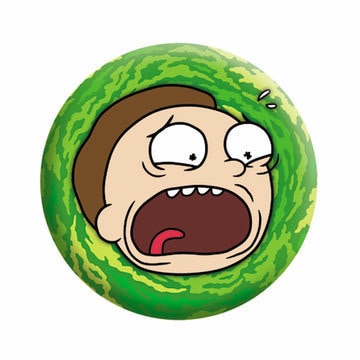 RICK & MORTY Screaming Pinback Button Badge - Adult Swim Cartoon Network Animated TV Series - Round 1.25" Button Craft Supply