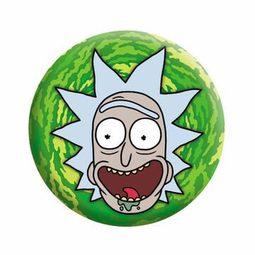 RICK & MORTY Drunk Rick Pinback Button Badge - Adult Swim Cartoon Network Animated TV Series - Round 1.25" Button Craft Supply