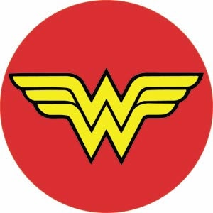 WONDER WOMAN Logo Pinback Button Badge - DC Comics Originals - Round 1.25" Button Craft Supply