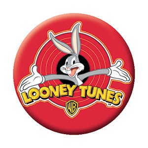 LOONEY TUNES Bugs Bunny Pinback Button Badge - Old School Logo - Round 1.25" Button Craft Supply