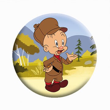 LOONEY TUNES Elmer Fudd Pinback Button Badge - Classic Elmer Fudd - Round 1.25" Button Craft Supply