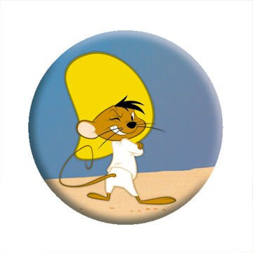 LOONEY TUNES Speedy Gonzalez Pinback Button Badge - Classic Speedy Gonzalez - Round 1.25" Button Craft Supply