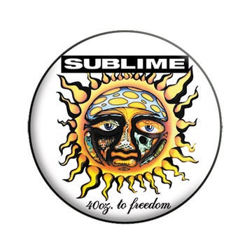 SUBLIME 40 Oz To Freedom Pinback Button Badge – American Punk Rock Band Album - Round 1.25" Button Craft Supply