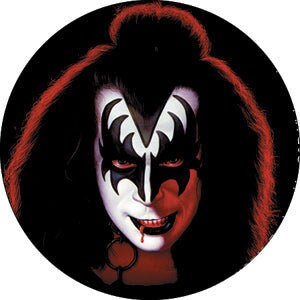 KISS Demon Simmons Pinback Button Badge - Gene Simmons Rock Band - Round 1.25" Button Craft Supply