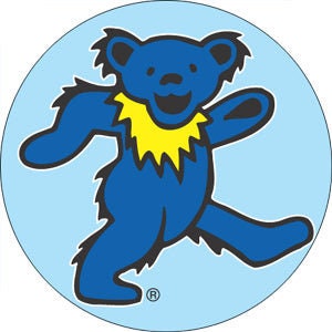 GRATEFUL DEAD Blue Bear Pinback Button Badge - Dancing Bears Jerry Garcia American Rock Band - Round 1.25" Button Craft Supply