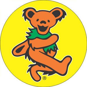 GRATEFUL DEAD Orange Bear Pinback Button Badge - Dancing Bears Jerry Garcia American Rock Band - Round 1.25" Button Craft Supply