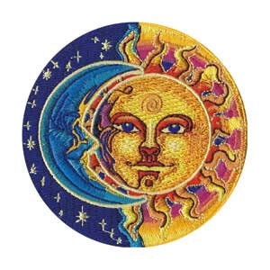 MOON SUN Pinback Button Badge - Moon Earth Sun Stars Universe Round 1.25" Button Craft Supply
