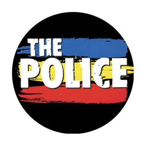 THE POLICE Striped Band Logo Pinback Button Badge - Sting 1970s English Rock Band - Round 1.25" Button Craft Supply