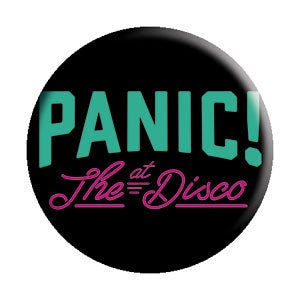Panic At The Disco Neon Pinback Button Badge - American Pop Rock Band - Round 1.25" Button Craft Supply