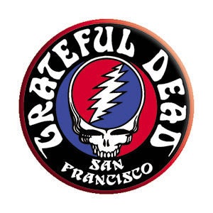 GRATEFUL DEAD Steal Your Face Pinback Button Badge - SYF San Francisco Jerry Garcia American Rock Band - Round 1.25" Button Craft Supply