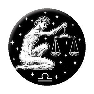 LIBRA Astrology Zodiac Sign Pinback Button Badge - Libra Zodiac Constellation Horoscope - Round 1.25" Button Craft Supply