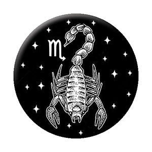 SCORPIO Astrology Zodiac Sign Pinback Button Badge - Scorpio Zodiac Constellation Horoscope - Round 1.25" Button Craft Supply