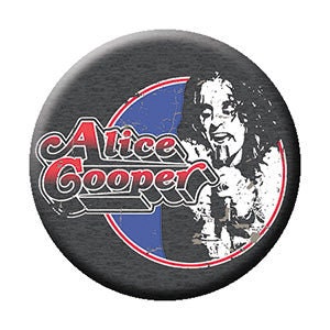 ALICE COOPER Circle Pinback Button Badge - American Rock Singer Band Concert Tour - Round 1.25" Button Craft Supply