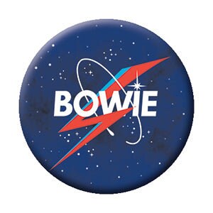 DAVID BOWIE Nasa Logo Pinback Button Badge - David Bowie Musician Rock Music Space Oddity - Round 1.25" Button Craft Supply
