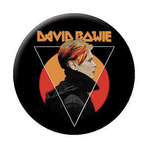 DAVID BOWIE Sun Triangle Pinback Button Badge - Musician Rock Music - Round 1.25" Button Craft Supply