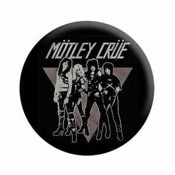 MOTLEY CRUE Triangle Group Pinback Button Badge - American Heavy Metal Band Album Music - Round 1.25" Button Craft Supply