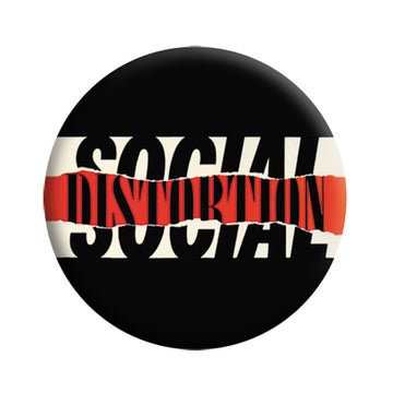 SOCIAL DISTORTION Ripped Logo Pinback Button Badge - Punk Rock Band Music - Round 1.25" Button Craft Supply