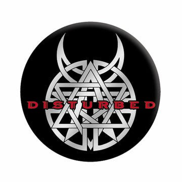 DISTURBED Amulet Band Logo Pinback Button Badge - Album American Rock Band Album Music - Round 1.25" Button Craft Supply