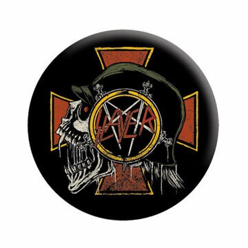 SLAYER Band Skull Profile Pinback Button Badge - American Thrash Metal Band Album Music - Round 1.25" Button Craft Supply