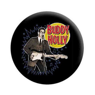 BUDDY HOLLY Burst Pinback Button Badge - Legendary American Singer Songwriter - Round 1.25" Button Craft Supply