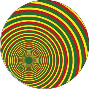 RASTA Circles Swirls Pinback Button Badge - Reggae Music Rastafari Rasta Jamaica Africa - Round 1.25" Button Craft Supply