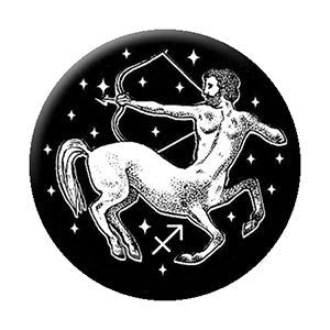 SAGITTARIUS Astrology Zodiac Sign Pinback Button Badge - Sagittarius Zodiac Constellation Horoscope - Round 1.25" Button Craft Supply