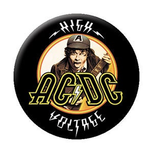 AC/DC High Voltage Pinback Button Badge - ACDC Rock Band High Voltage Studio Album Music - Round 1.25" Button Craft Supply