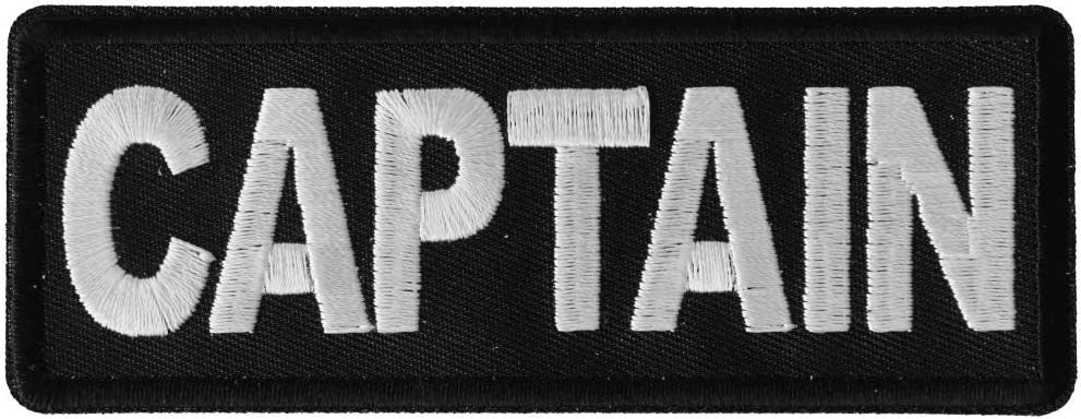Captain Patch - 4x1.5 inch – Motorcycle Embroidered Patch Appliqué Craft Supply
