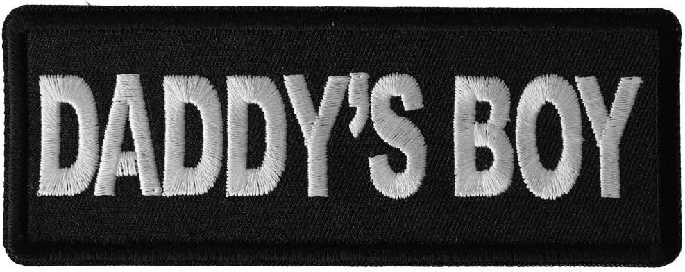 Daddy's Boy Patch - 4x1.5 inch – Motorcycle Embroidered Patch Appliqué Craft Supply