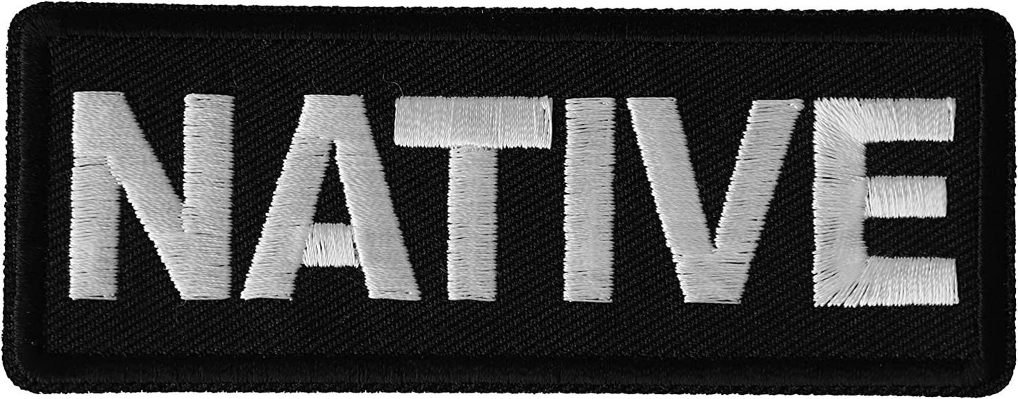 Native Patch - 4x1.5 inch - Motorcycle Embroidered Patch Appliqué Craft Supply