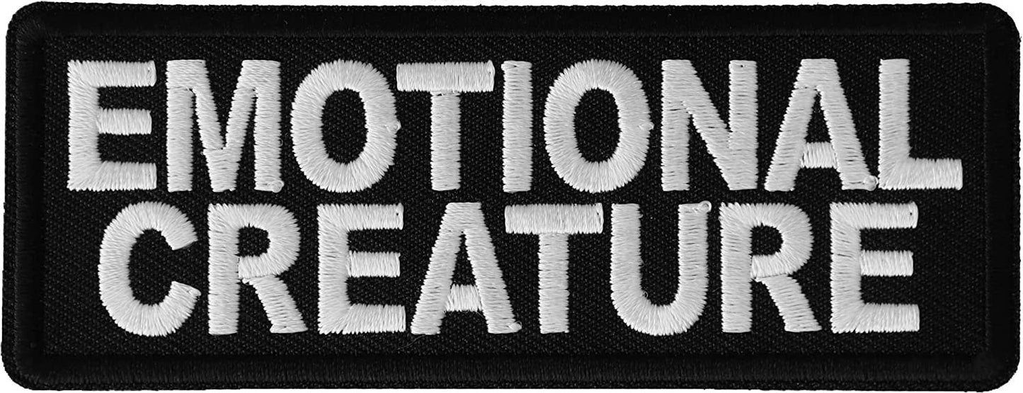 Emotional Creature Patch - 4x1.5 inch - Biker Embroidered Patch Appliqué Craft Supply