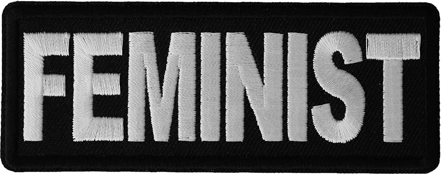 Feminist Patch - 4x1.5 inch - Motorcycle Embroidered Patch Appliqué Craft Supply