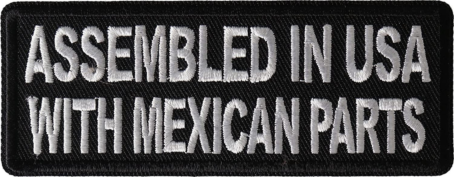 Assembled in USA with Mexican Parts - 4x1.5 inch - Motorcycle Embroidered Patch Appliqué Craft Supply