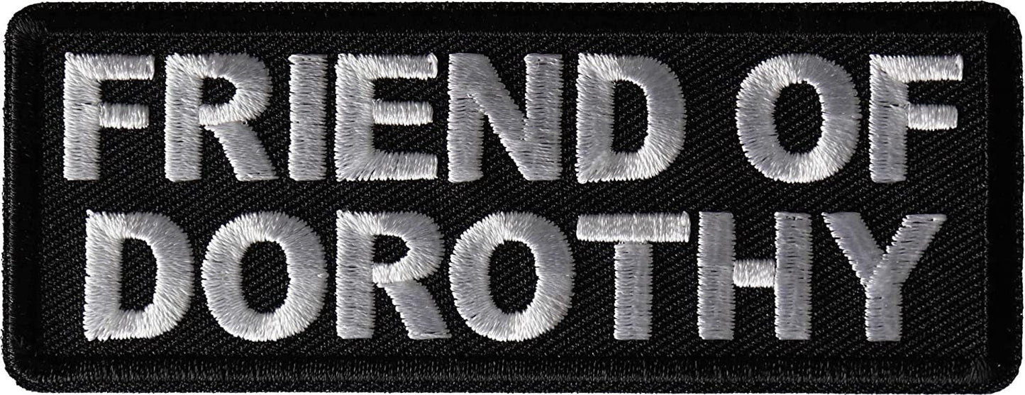 Friend of Dorothy Patch - 4x1.5 inch - Motorcycle Embroidered Patch Appliqué Craft Supply