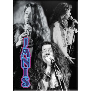 JANIS JOPLIN Collage Magnet - 2.5x3.5 Inch - Magnet for Refrigerators and Lockers - Rock Band Craft Supply