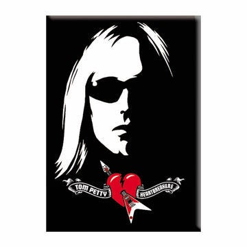 TOM PETTY Stencil Logo Magnet - 2.5x3.5 Inch - Magnet for Refrigerators and Lockers - Tom Petty Rock Band Craft Supply