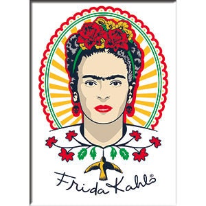 FRIDA KAHLO Mexicana Portrait Magnet - 2.5x3.5 Inch - Magnet for Refrigerators and Lockers