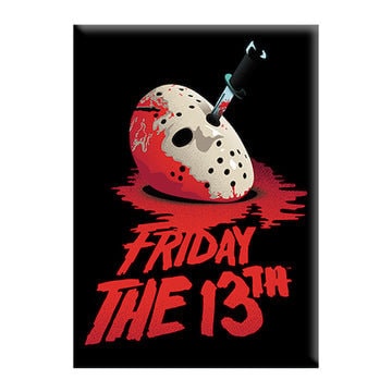 FRIDAY THE 13TH Movie Logo Magnet - 2.5x3.5 Inch - Horror Movie Jason Magnet for Refrigerators and Lockers