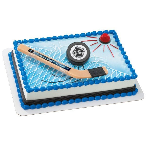 SEATTLE KRAKEN Cake Topper NHL Slap Shot Cake Decoration Decoset Birthday Craft Supply
