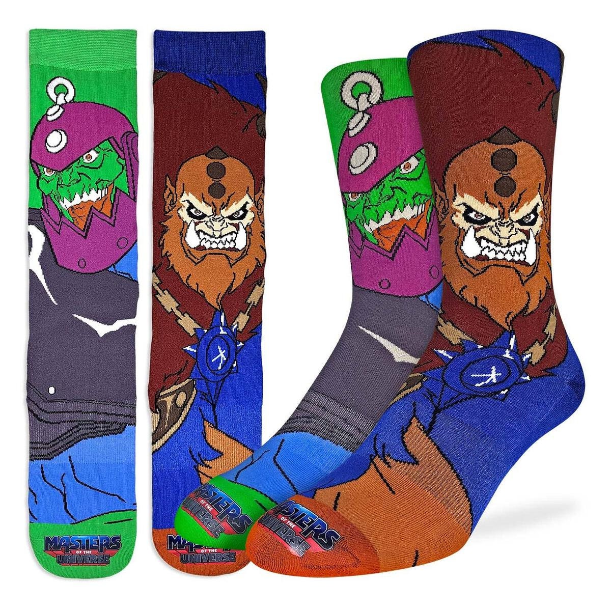 Masters of the Universe MOTU Trap Jaw Beast He-Man Socks - Officially Licensed Novelty Socks - Men's Adult 8-12 Unisex - Costume Supply