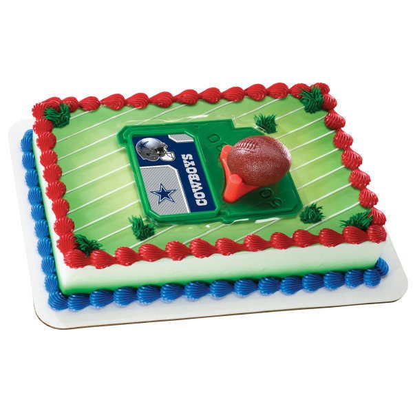 DALLAS COWBOYS Cake Topper NFL Football Tee Field - Dallas Cowboys Football Cake Decoration Topper Decoset Birthday Craft Supply